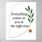 ボタニカルやる気を起こさせるミニマリスト – すべて来 ポスター (正面)