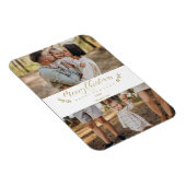 ボタニカルをテーマにしたカスタムクリスマス写真スクリプト マグネット (右側)