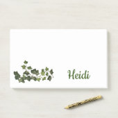 ボタニカルアイビーつる植物モノグラム ポストイット (デスク)