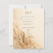 ボタニカルアイボリークリームボヘミアンテクスチャRSVP 招待状 (正面)
