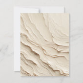 ボタニカルアイボリークリームボヘミアンテクスチャRSVP 招待状 (裏面)