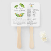 ボタニカルアイランドリーフ結婚式 プログラム ハンドファン (正面&裏面)