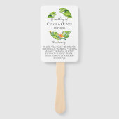 ボタニカルアイランドリーフ結婚式 プログラム ハンドファン (正面)