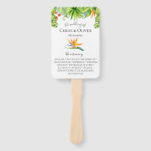 ボタニカルアイランド葉結婚式 プログラム ハンドファン (正面)