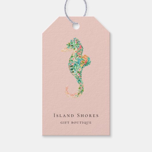 ボタニカルアイランド フローラル シーホース 価格タグ ギフトタグ (正面)