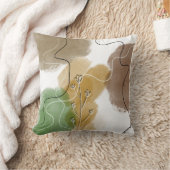 ボタニカルアブトラクト地球トーン クッション (ブランケット)