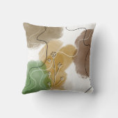 ボタニカルアブトラクト地球トーン クッション (裏面)