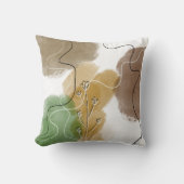 ボタニカルアブトラクト地球トーン クッション (正面)