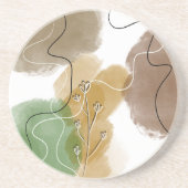 ボタニカルアブトラクト地球トーン コースター (正面)