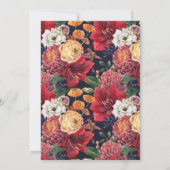 ボタニカルアマリリスとMumsフローラベビーシャワー 招待状 (裏面)