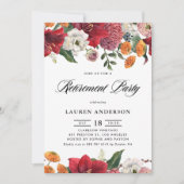 ボタニカルアマリリスとMums退職パーティー 招待状 (正面)