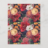 ボタニカルアマリリスホリデーパーティー招待状 (裏面)