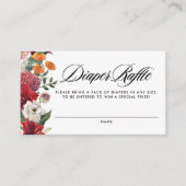 ボタニカルアマリリス赤ちゃんシャワーおむつラッフル エンクロージャーカード (正面)