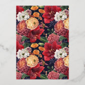 ボタニカルアマリリス&ムスホリデーパーティー 箔招待状 (裏面)