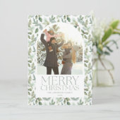 ボタニカルアーチフォトフレームメリークリスマス シーズンカード (スタンド正面)