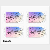 ボタニカルアーチホログラムパステルブックプレート 長方形シール (シート)