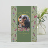 ボタニカルアーチ水彩の実のクリスマスカード シーズンカード (スタンド正面)