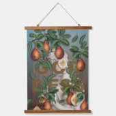 ボタニカルアートイラストレーションコラージュ女神ヴィーナス 吊り下げ型タペストリー (正面)