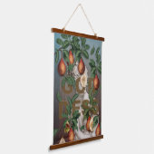 ボタニカルアートイラストレーションコラージュ女神ヴィーナス 吊り下げ型タペストリー (傾斜あり)