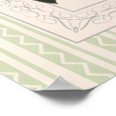 ボタニカルアートヴィンテージカメリアストライキングデザイン ポスター (角)