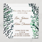 ボタニカルアート結婚式招待状 招待状 (正面/裏面)