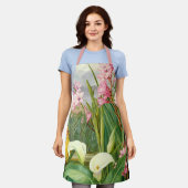 ボタニカルアート:美しいの沼 エプロン (着用した状態)