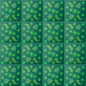 ボタニカルアールヌーボー(ウォールデコール)エメラルドグリーン タイル