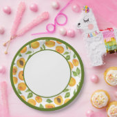 ボタニカルイエローアプリコット紙プレート ペーパープレート (パーティー)