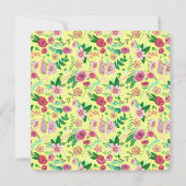 ボタニカルイエロー&ピンク春フローラ花 カード (裏面)