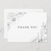 ボタニカルイラストレーションサンキューハガキ インビテーションポストカード (正面/裏面)