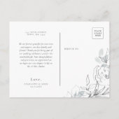 ボタニカルイラストレーションサンキューハガキ インビテーションポストカード (裏面)