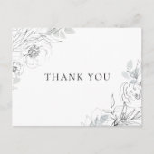 ボタニカルイラストレーションサンキューハガキ インビテーションポストカード (正面)