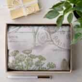 ボタニカルイラストレーションディルフランスのポストマーククラフト 薄葉紙 (ギフト)