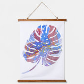 ボタニカルインクアートウッドトッピング壁 吊り下げ型タペストリー (正面)