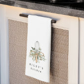 ボタニカルウィスクパーソナライズされた キッチンタオル