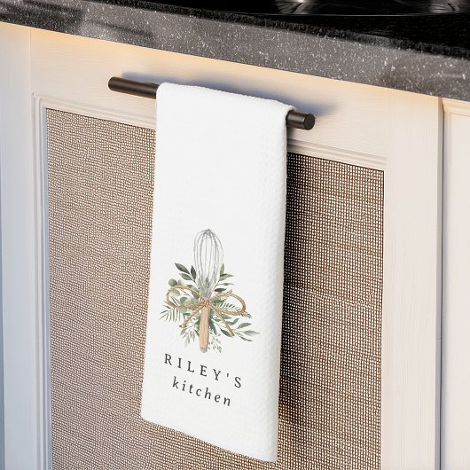 ボタニカルウィスクパーソナライズされた キッチンタオル