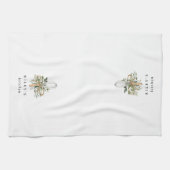 ボタニカルウィスクパーソナライズされた キッチンタオル (横)