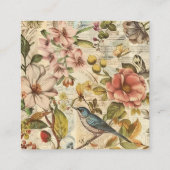 ボタニカルウィムシーコラージスクラップブック紙 スクエア名刺 (裏面)