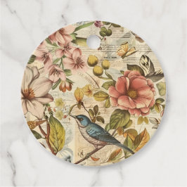 ボタニカルウィムシーコラージスクラップブック紙 フェイバータグ