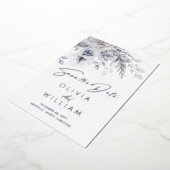 ボタニカルウィンターフローラシルバーザデイト 箔招待状