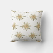 ボタニカルウィンターホワイトイニシャルエーデルワイス クッション (裏面)