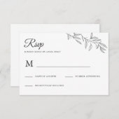ボタニカルウェディングRSVP応答 出欠カード (正面/裏面)