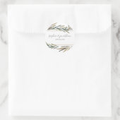 ボタニカルウォーターの新郎新婦の名前結婚ズ ラウンドシール (バッグ)