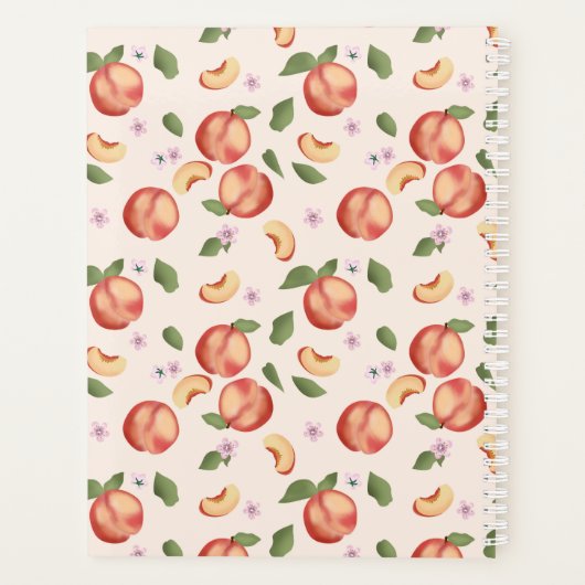 ボタニカルウォーターの桃と花の日記 プランナー手帳 (裏面)