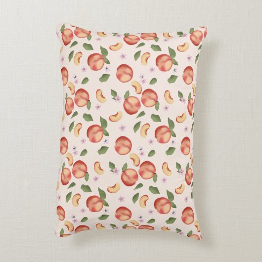 ボタニカルウォーターの桃&花 アクセントクッション (裏面(縦))