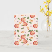 ボタニカルウォーターの桃&花 カード (黄色い花)