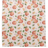 ボタニカルウォーターの桃&花 シャワーカーテン (正面)