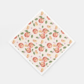 ボタニカルウォーターの桃&花 スタンダードランチョンナプキン (角)