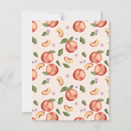 ボタニカルウォーターの桃&花 ノートカード (裏面)