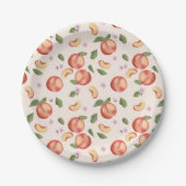 ボタニカルウォーターの桃&花 ペーパープレート (正面)